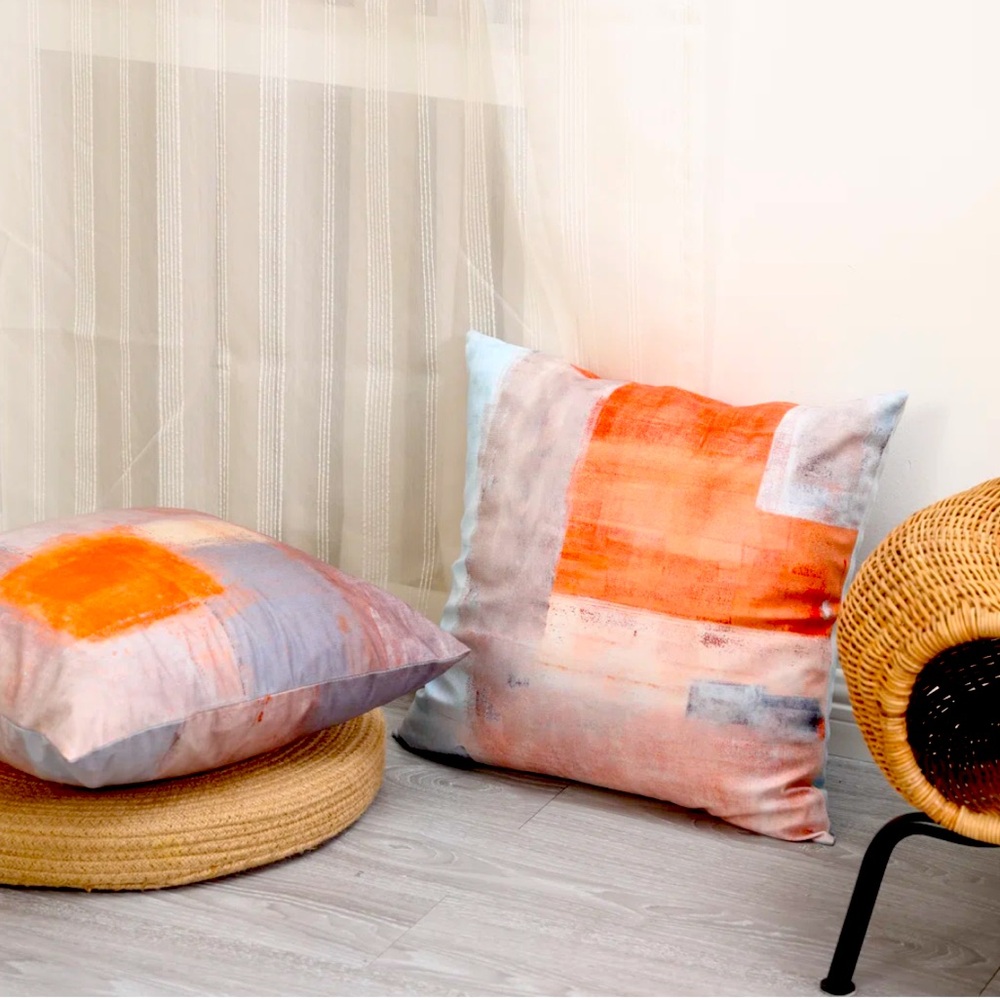 ABSTRACT ART THROW PILLOW COVERS